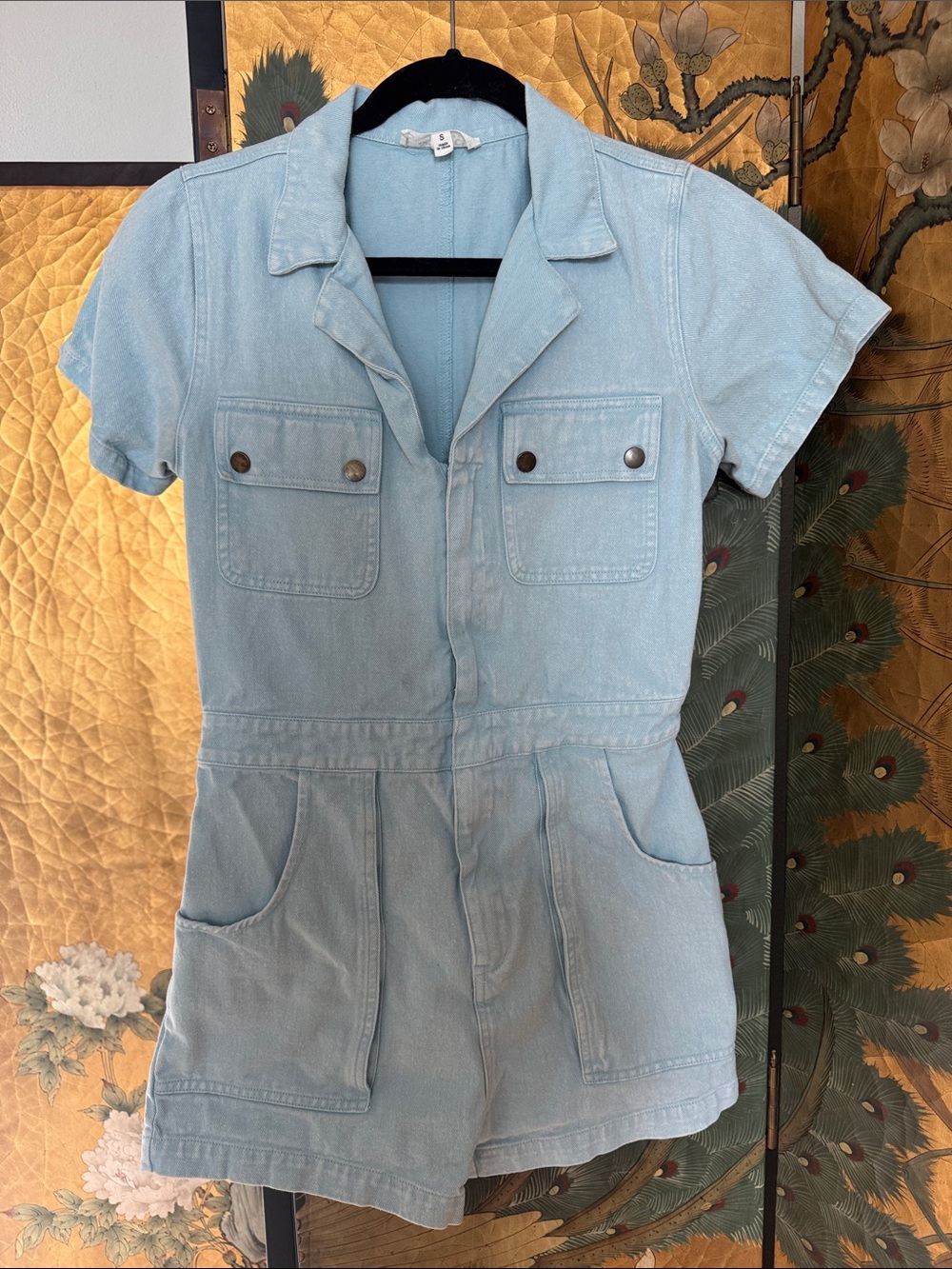 Light Blue Denim Romper Jumpsuit